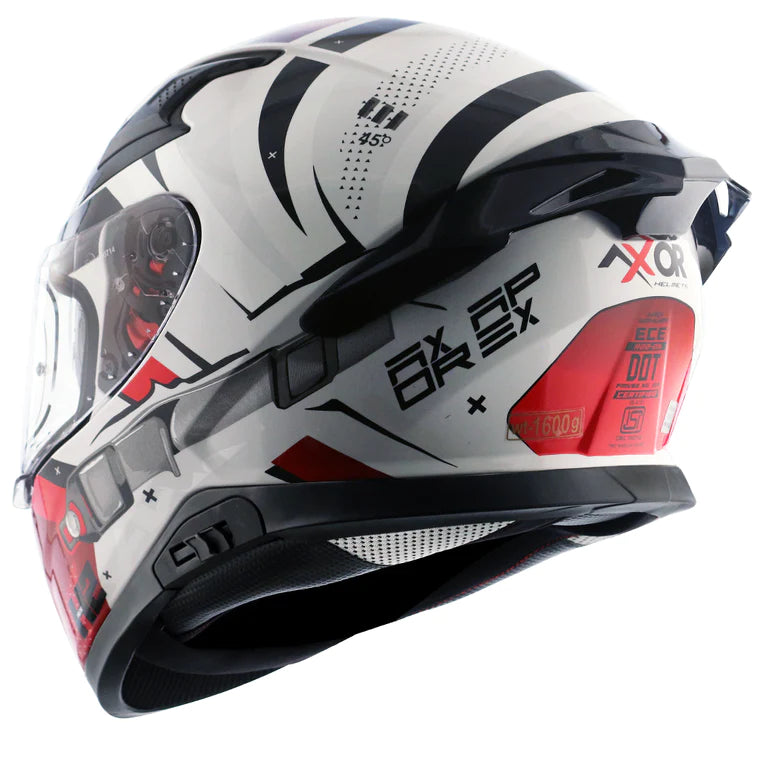 AXOR APEX HEX-2 HELMET - WHITE RED