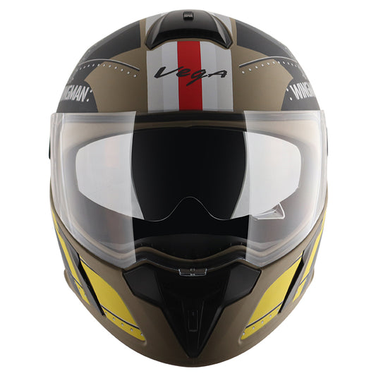 Vega Ryker DV Wingman Helmet - Dull desert storm neon yellow