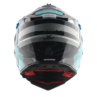 AXOR X-Cross Dual Visor Gambling Helmet - BLACK BLUE