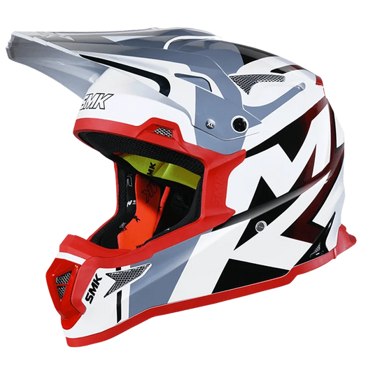 SMK ALTERRA X-POWER HELMETS - GLOSS WHITE BLACK GREY