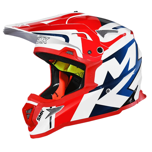 SMK ALTERRA X-POWER HELMETS - GLOSS RED WHITE BLUE