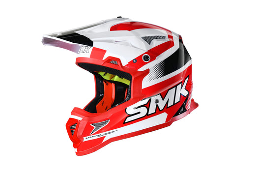 SMK ALTERRA X THROTTLE HELMET- GLOSS WHITE RED BLACK