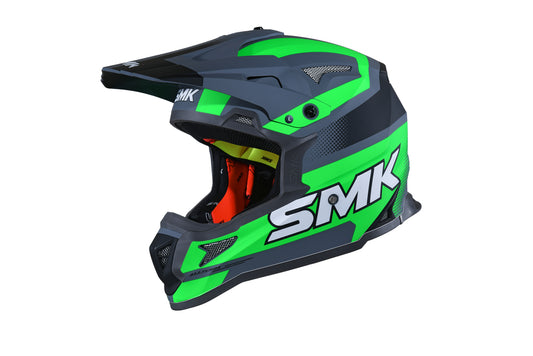 SMK ALTERRA X THROTTLE HELMET - GLOSS GREY GREEN BLACK