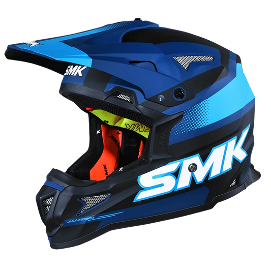 SMK ALTERRA X THROTTLE HELMET - GLOSS BLUE BLACK BLUE