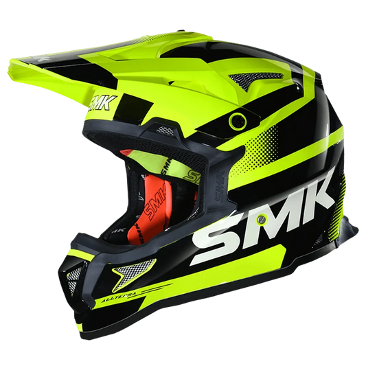 SMK ALTERRA X THROTTLE HELMET - GLOSS NEON YELLOW BLACK
