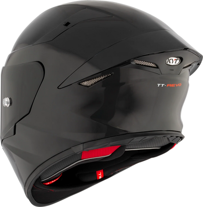KYT TT Revo Plain Helmet - Glossy Black