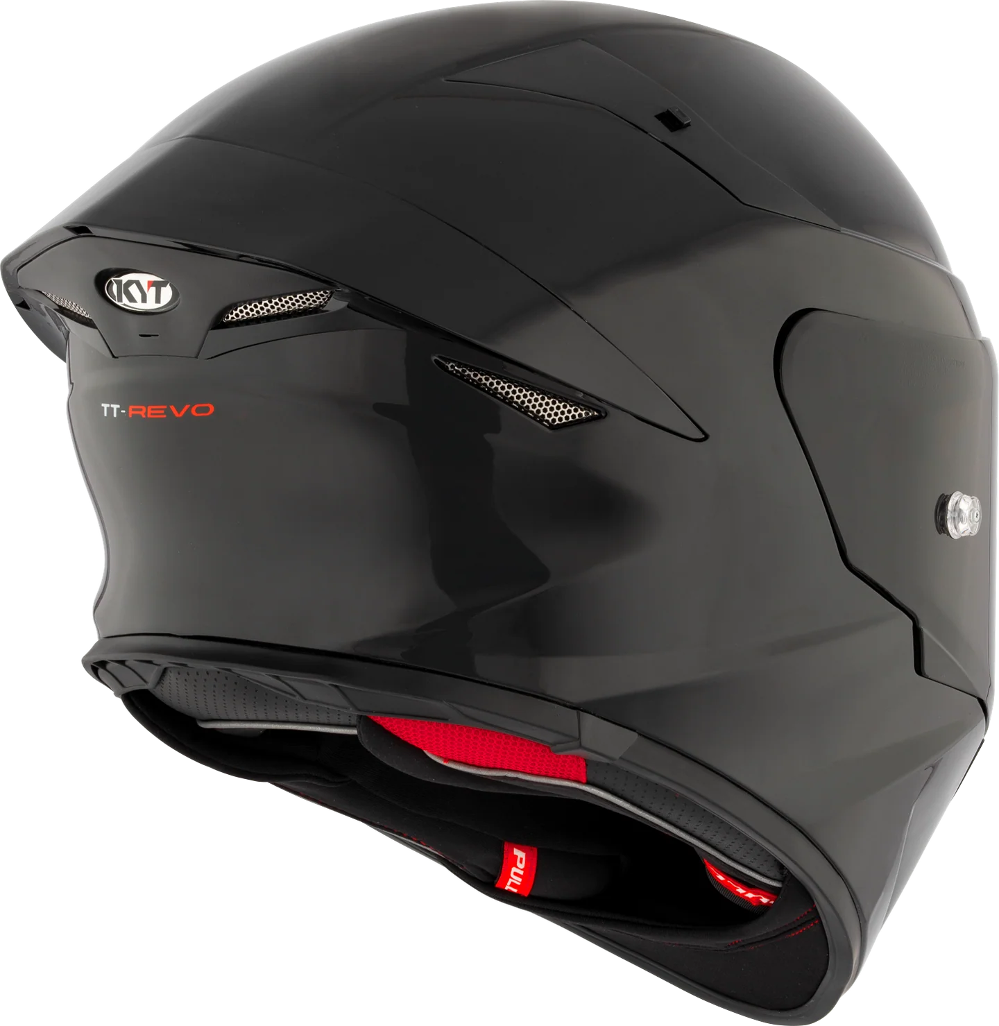 KYT TT Revo Plain Helmet - Glossy Black
