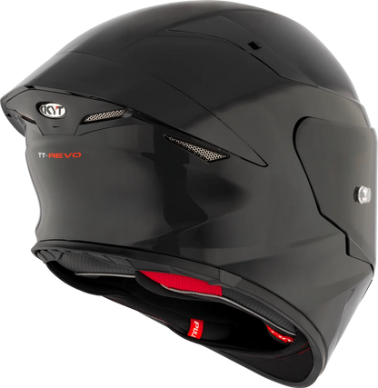 KYT TT Revo Plain Helmet - Glossy Black