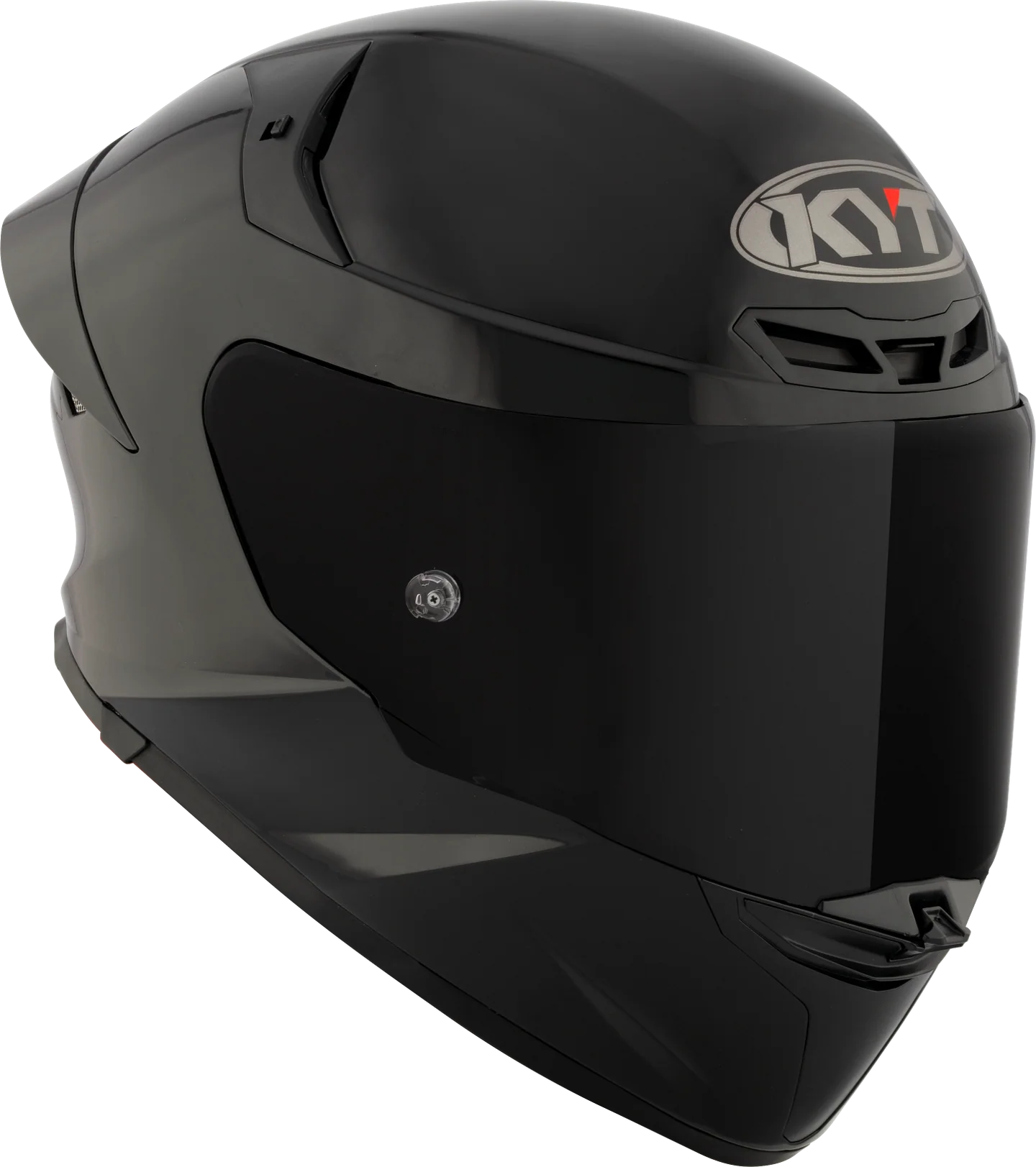 KYT TT Revo Plain Helmet - Glossy Black
