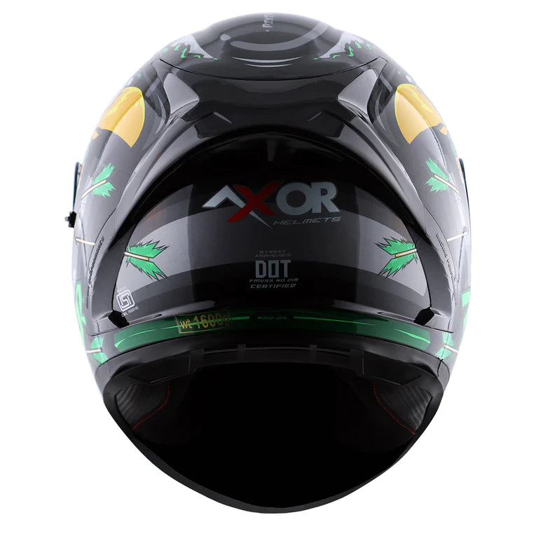 AXOR APEX STREET ZAZU HELMET - BLACK GREEN