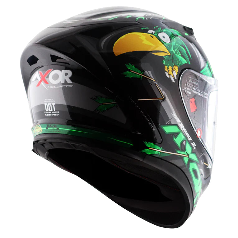 AXOR APEX STREET ZAZU HELMET - BLACK GREEN