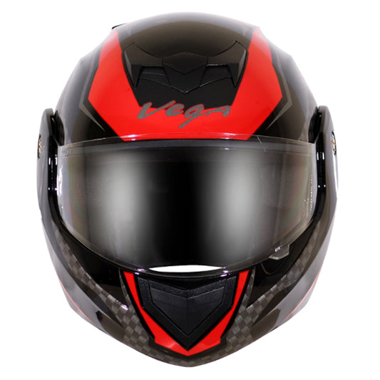 Vega Crux DX Checks Helmet - Black Red