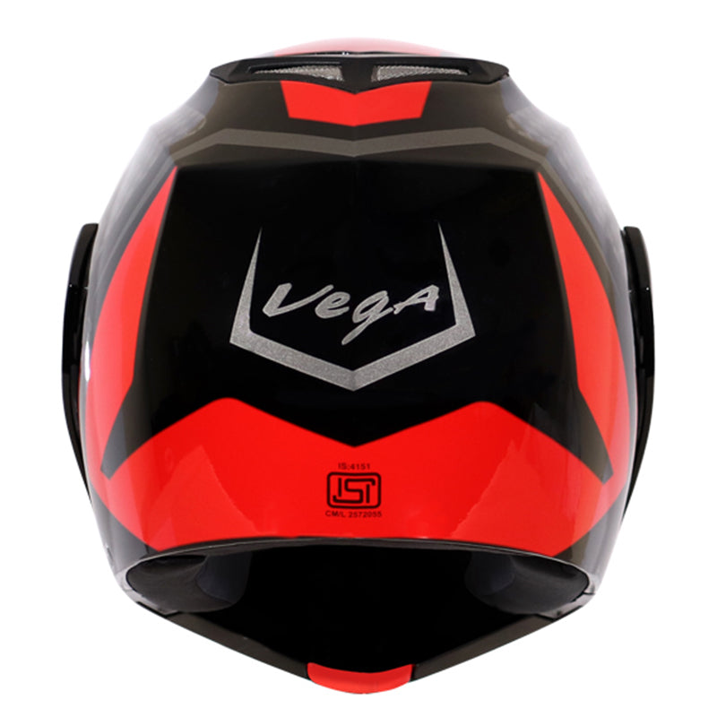 Vega Crux DX Checks Helmet - Black Red