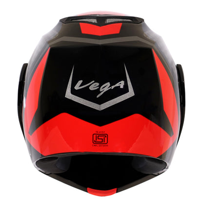 Vega Crux DX Checks Helmet - Black Red