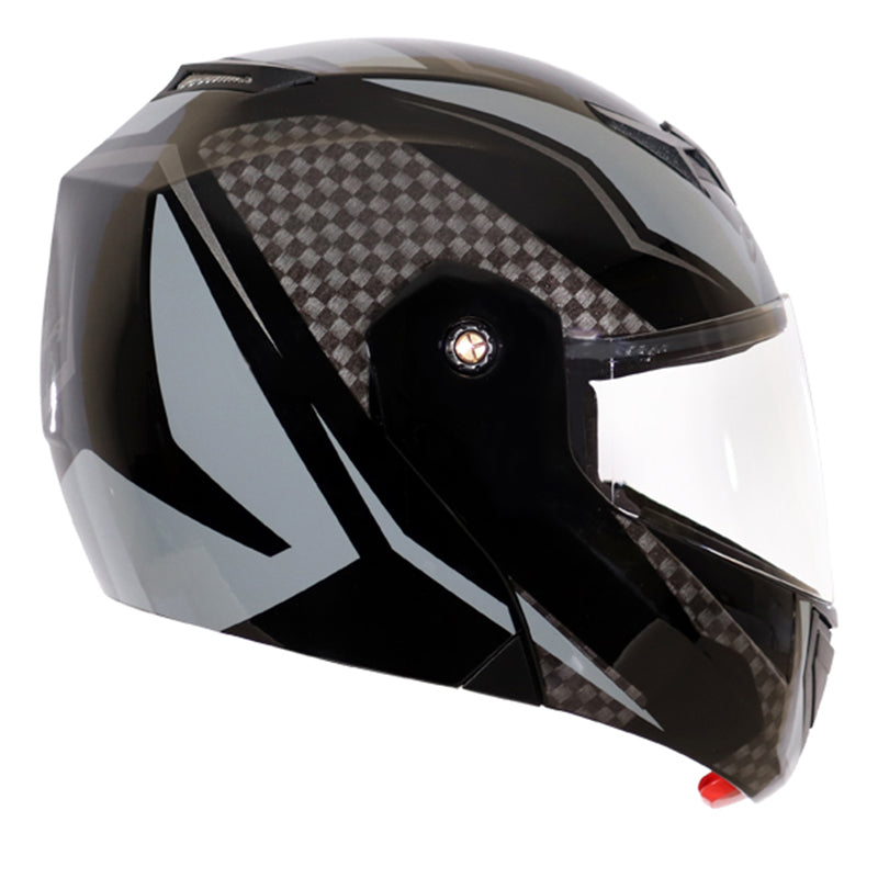 Vega Crux DX Checks Helmet - Black Silver