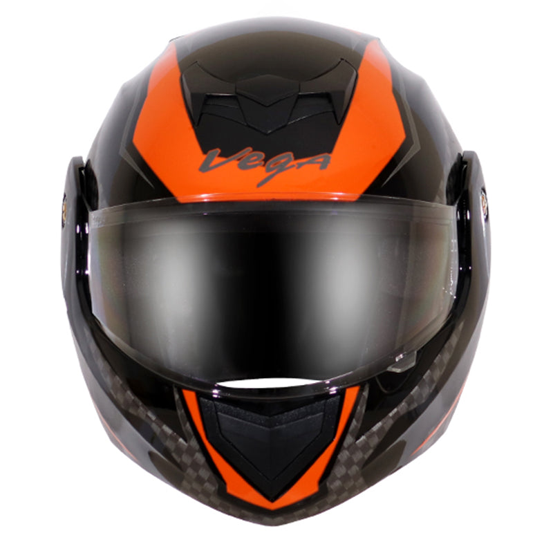 Vega Crux DX Checks Helmet - Black Orange