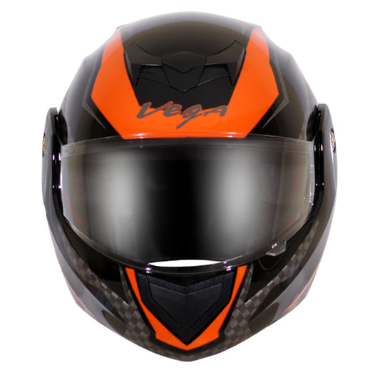 Vega Crux DX Checks Helmet - Black Orange
