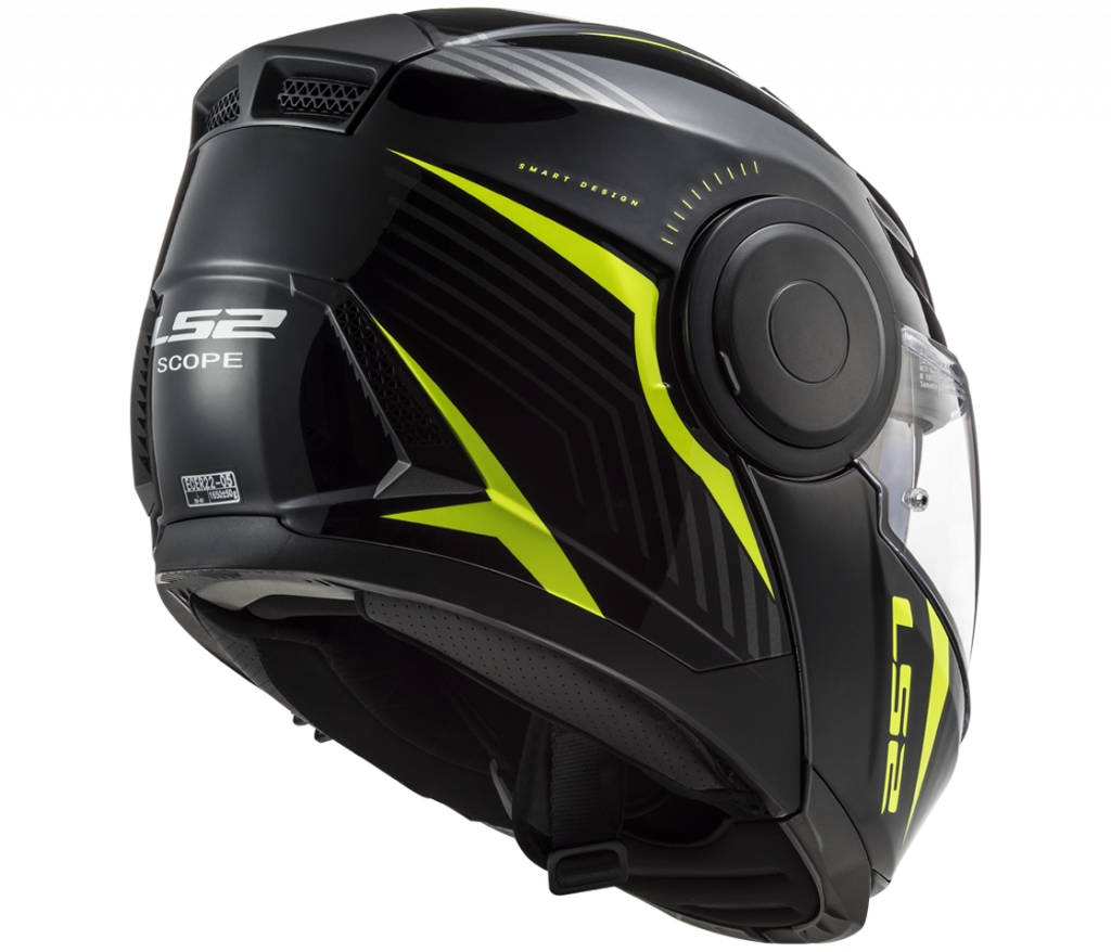 LS2 FF902 SCOPE SKID HELMET - BLACK HV YELLOW