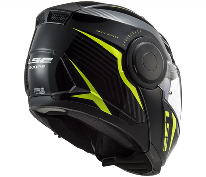 LS2 FF902 SCOPE SKID HELMET - BLACK HV YELLOW