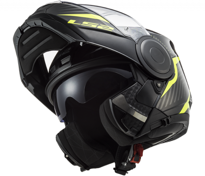 LS2 FF902 SCOPE SKID HELMET - BLACK HV YELLOW