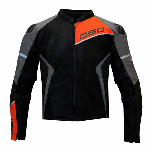 DSG Apex Air-Flow Riding Jacket Black Grey Red Fluo