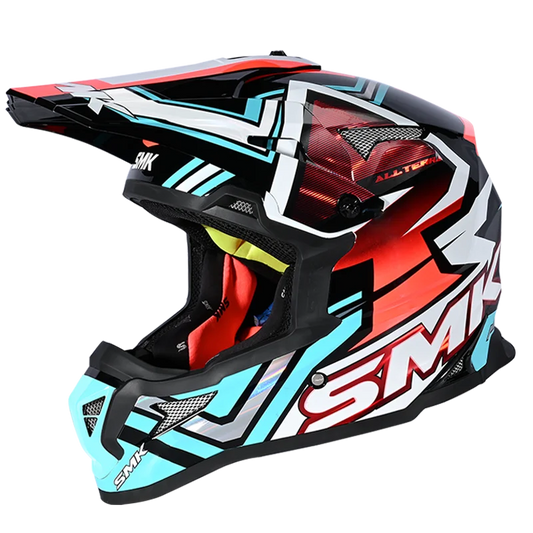 SMK Allterra X-Aces Helmet - GL 253 Black Blue Red