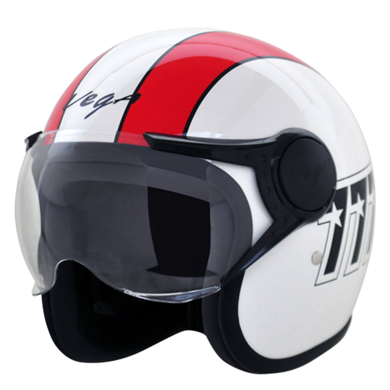 Vega Jet 777 W Visor Hemet - White Red