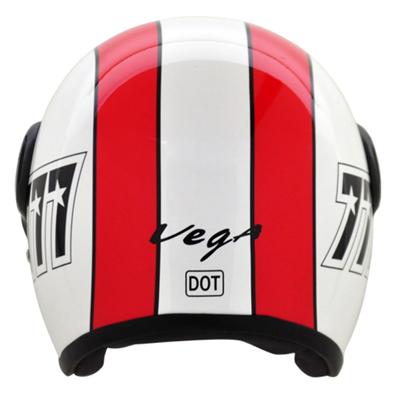 Vega Jet 777 W Visor Hemet - White Red