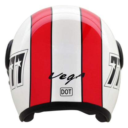 Vega Jet 777 W Visor Hemet - White Red