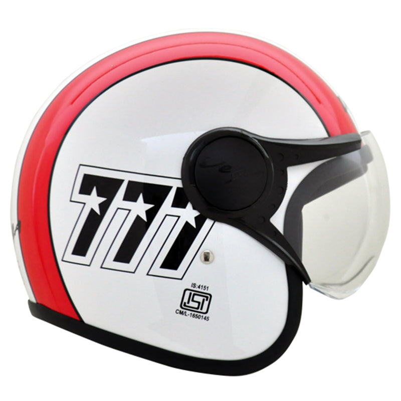 Vega Jet 777 W Visor Hemet - White Red