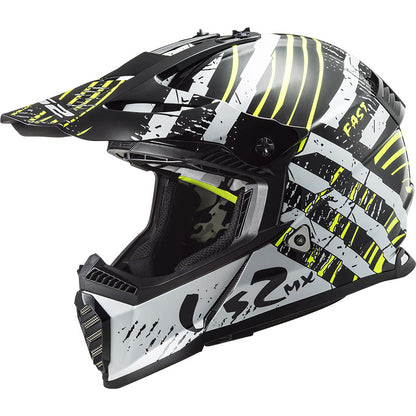 LS2 MX437 Fast Evo Verve Helmet - Black White