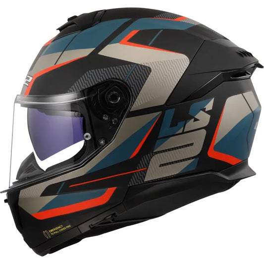 LS2 FF320 Stream II Road Helmet - Matt Black Blue