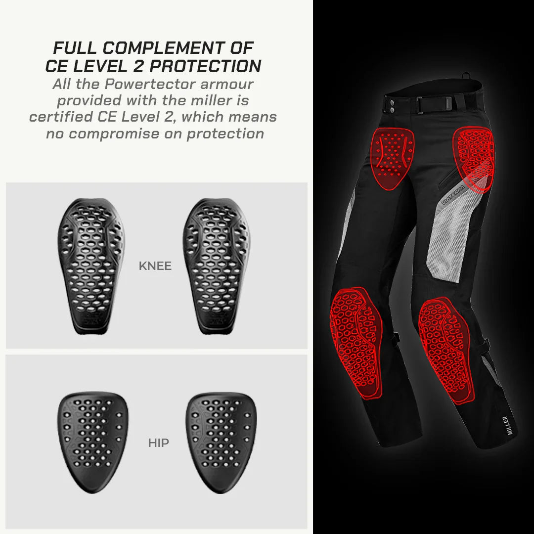 VIATERRA Miller – Street Mesh Riding Pants - Black