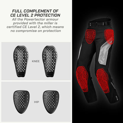 VIATERRA Miller – Street Mesh Riding Pants - Black