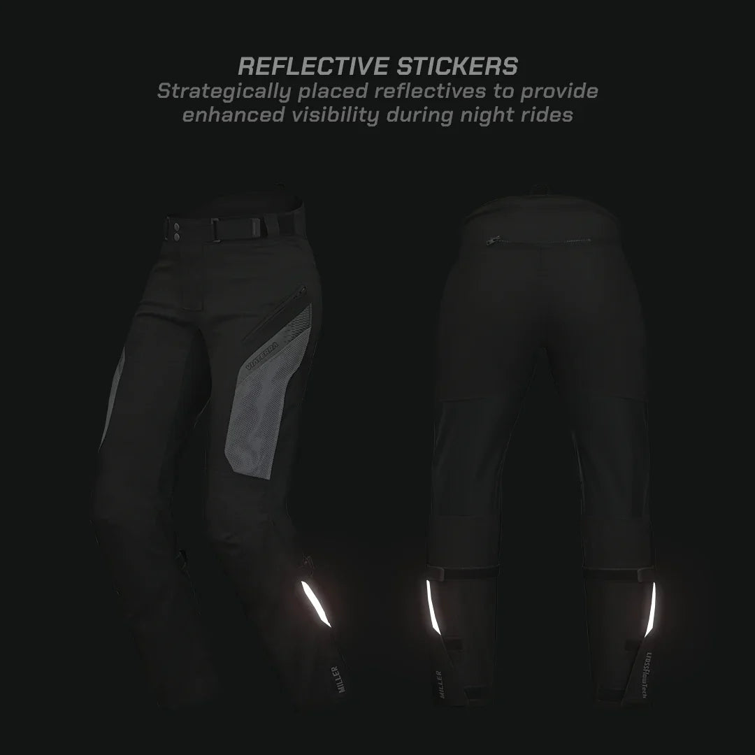 VIATERRA Miller – Street Mesh Riding Pants - Black