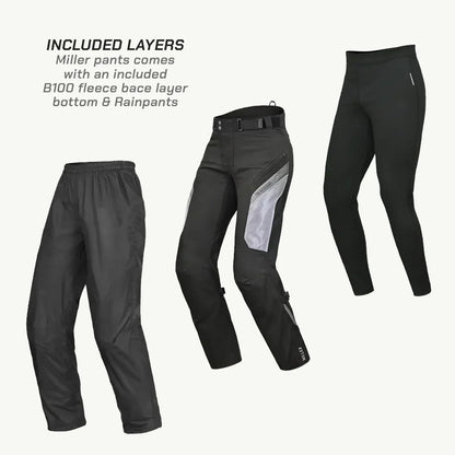 VIATERRA Miller – Street Mesh Riding Pants - Black