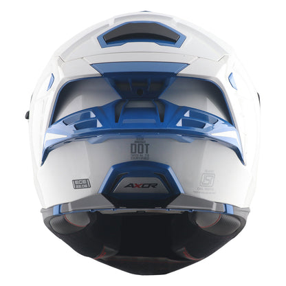 AXOR Brutale Corsa Dual Spoiler Helmet - White Blue