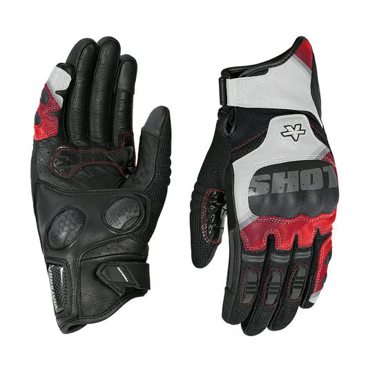 VIATERRA Holeshot Pro  – Semi Gauntlet Hybrid Riding Gloves - Red