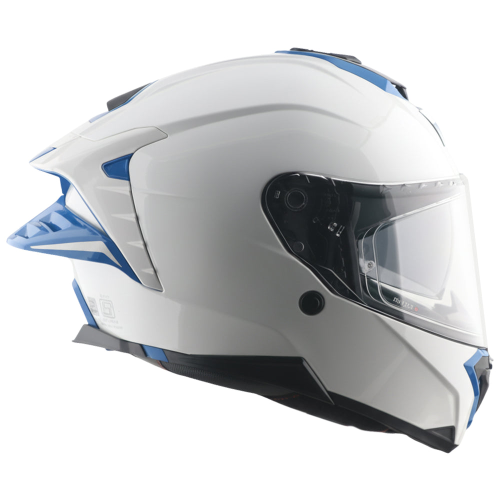 AXOR Brutale Corsa Dual Spoiler Helmet - White Blue