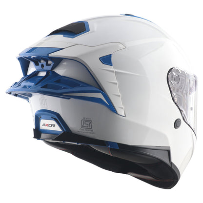 AXOR Brutale Corsa Dual Spoiler Helmet - White Blue