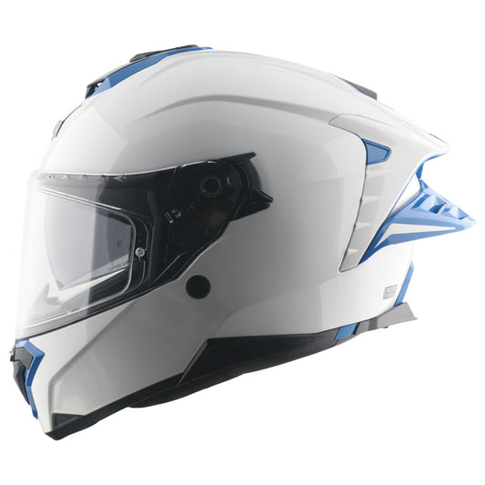 AXOR Brutale Corsa Dual Spoiler Helmet - White Blue