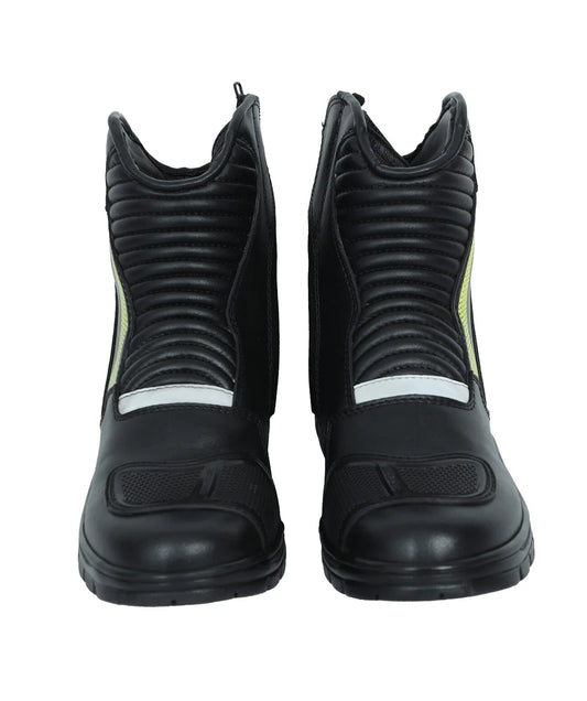 SOLACE Scout Motorcycle Boots - Black Neon