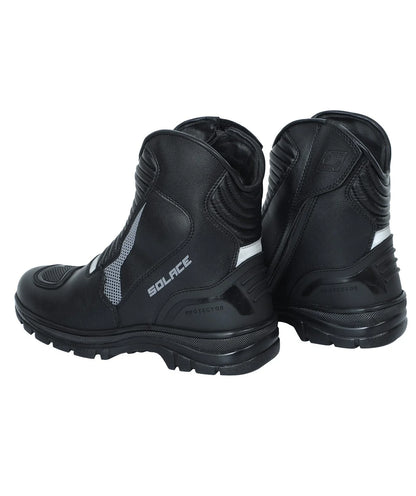 SOLACE Scout Motorcycle Boots - Black Grey