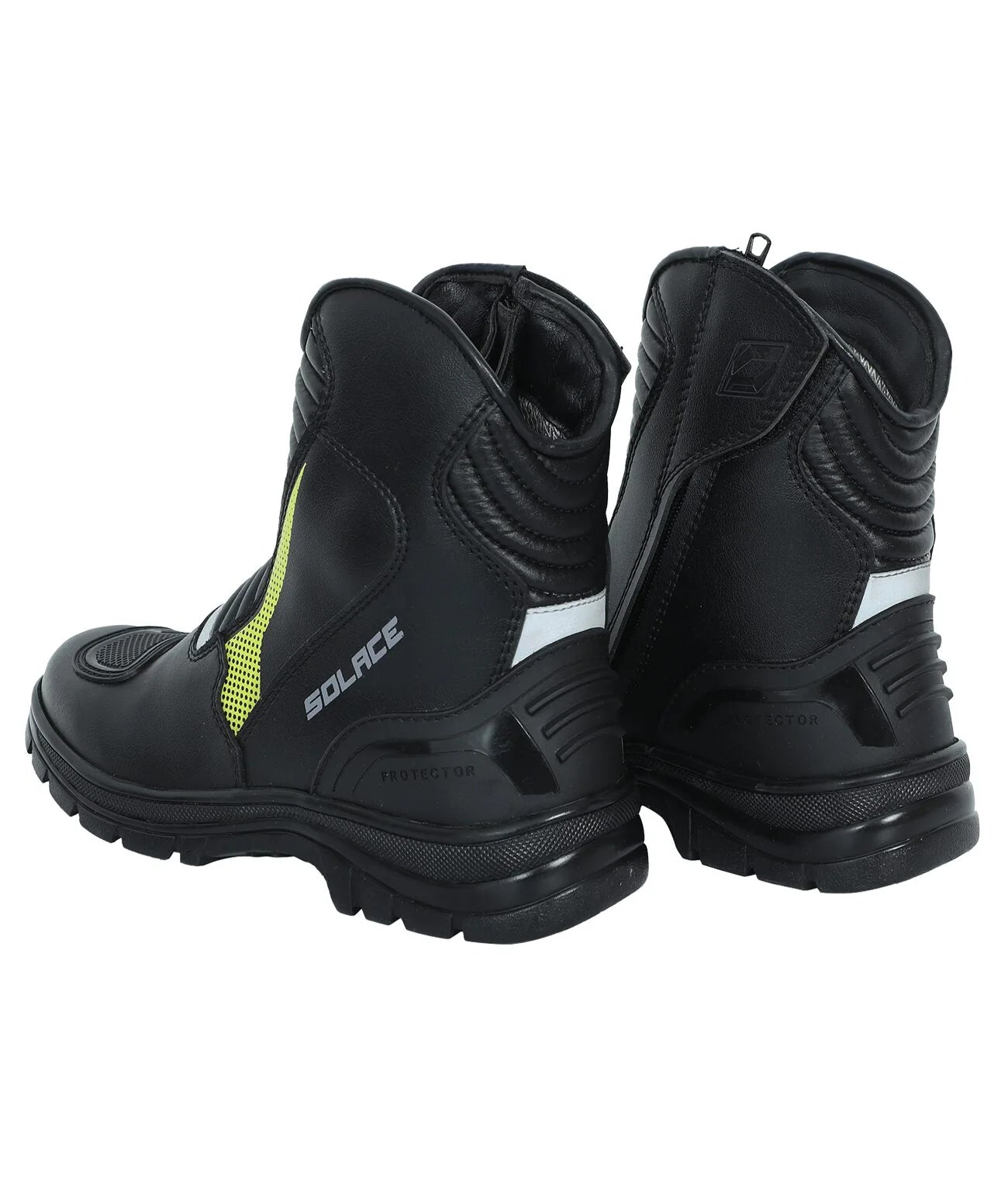 SOLACE Scout Motorcycle Boots - Black Neon