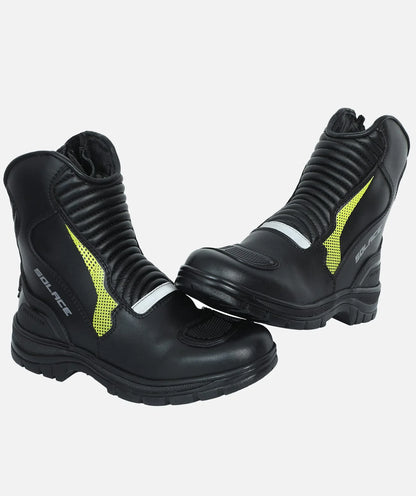 SOLACE Scout Motorcycle Boots - Black Neon