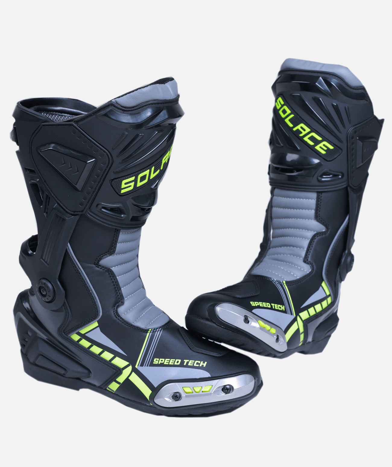 SOLACE SPEEDTECH V2 BOOTS - BLACK & NEON