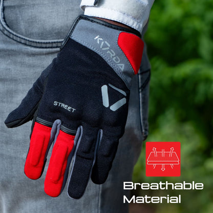 KORDA STREET 2.0 RIDING GLOVES - RED