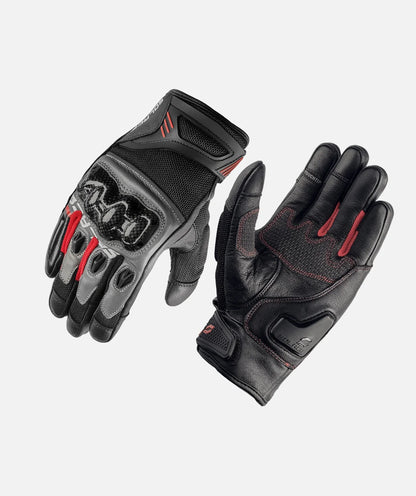 SOLACE Varno Short Gloves - Red Grey